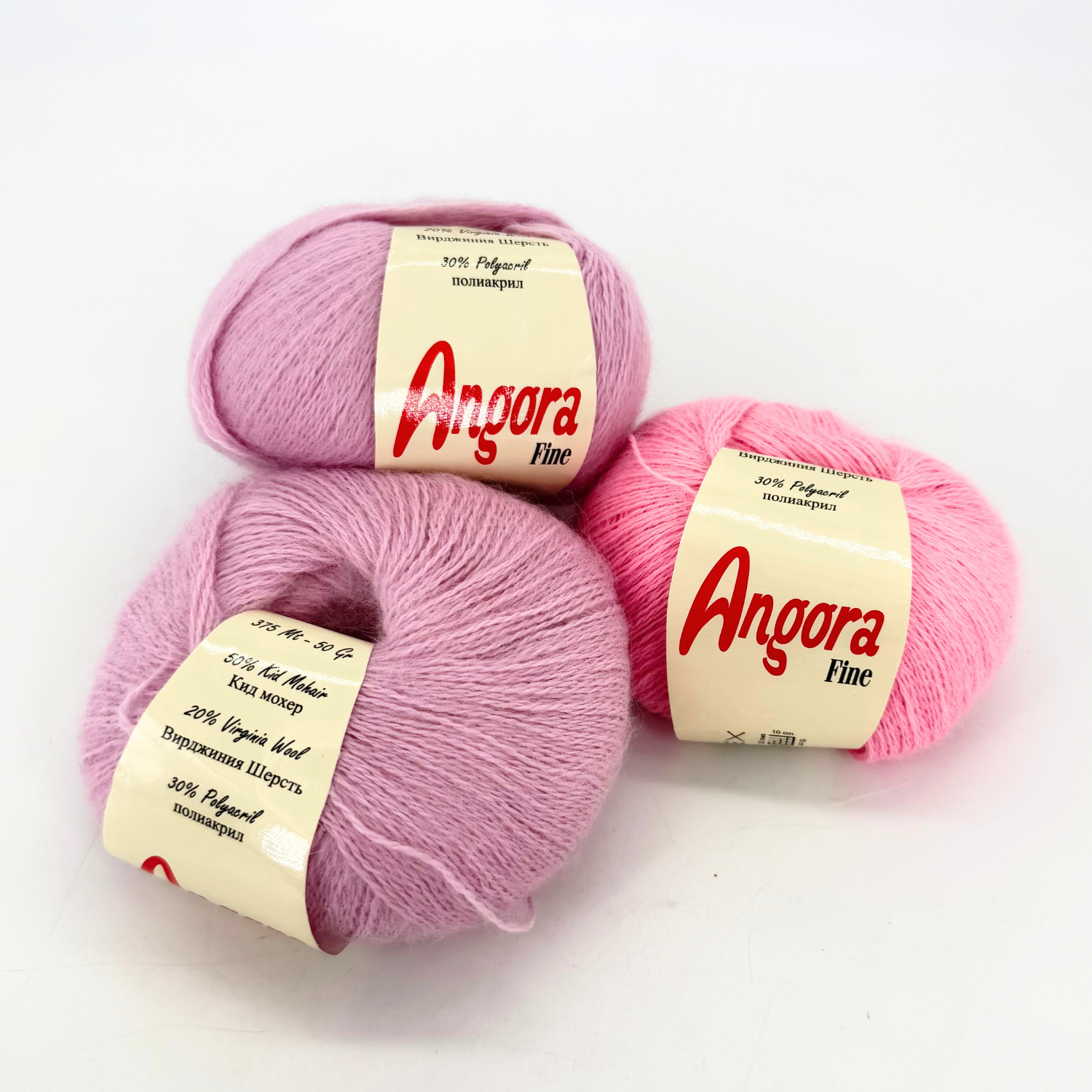 Angora Fine komplekt – Roosa (3 kera)