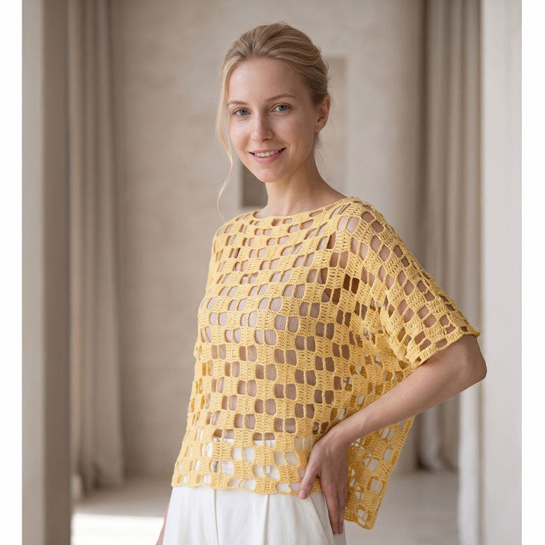 Openwork Square Summer Top / Crochet