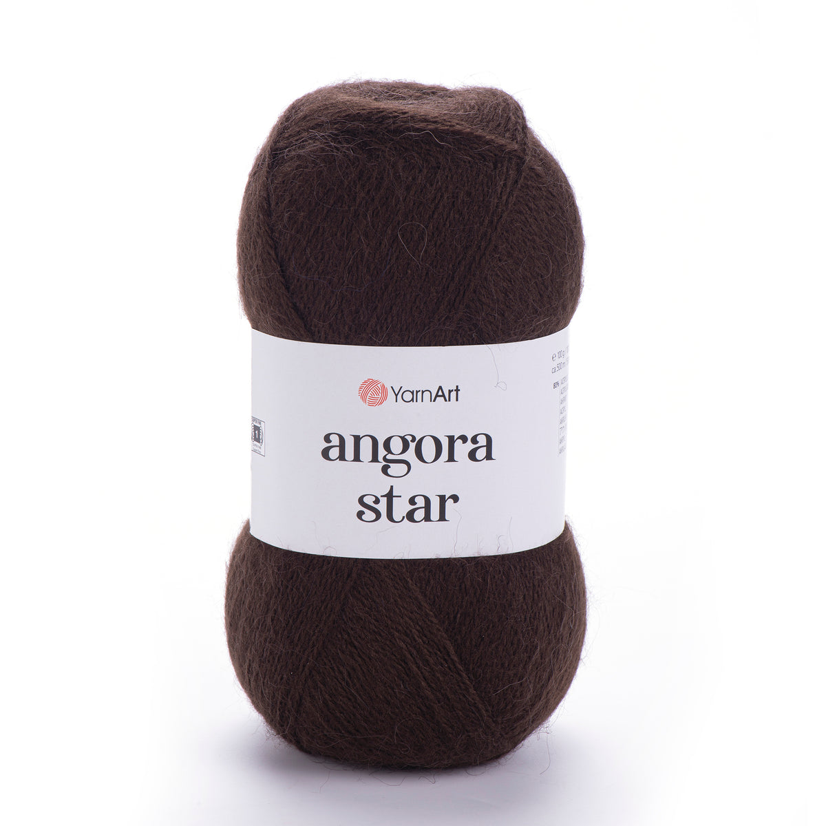 YarnArt Angora Star 116 Тёмно-коричневый – пушистая пряжа из акрила с шерстью