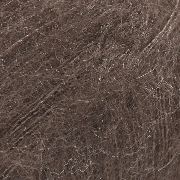 DROPS Kid-Silk 15 Mörkbrun – mohair- och silkesgarn