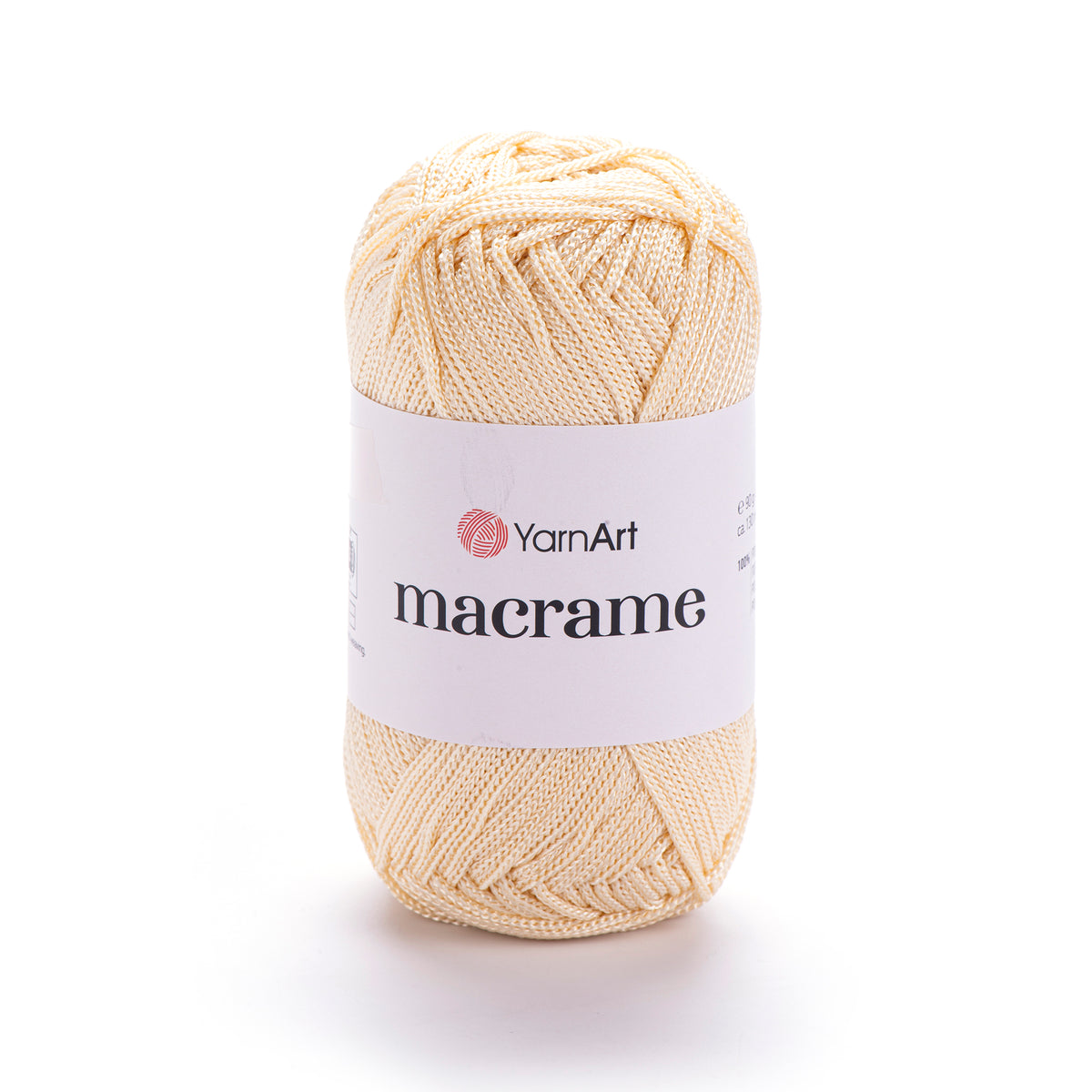 YarnArt Macrame 165 Bežinė – poliesterio makramė virvė