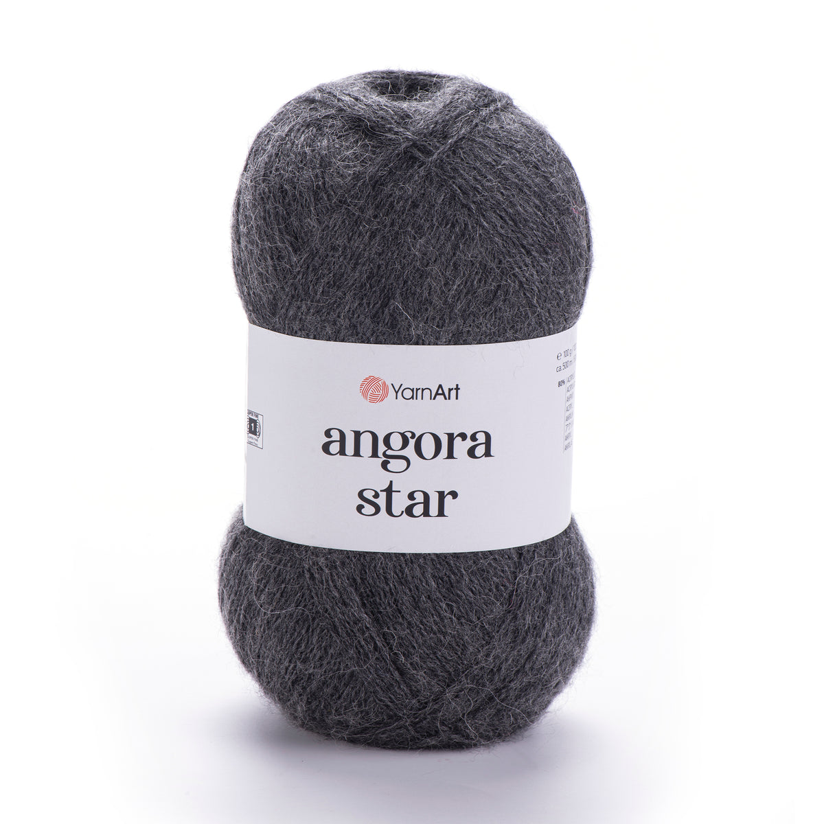 YarnArt Angora Star 179 Антрацитовый – пушистая пряжа из акрила с шерстью