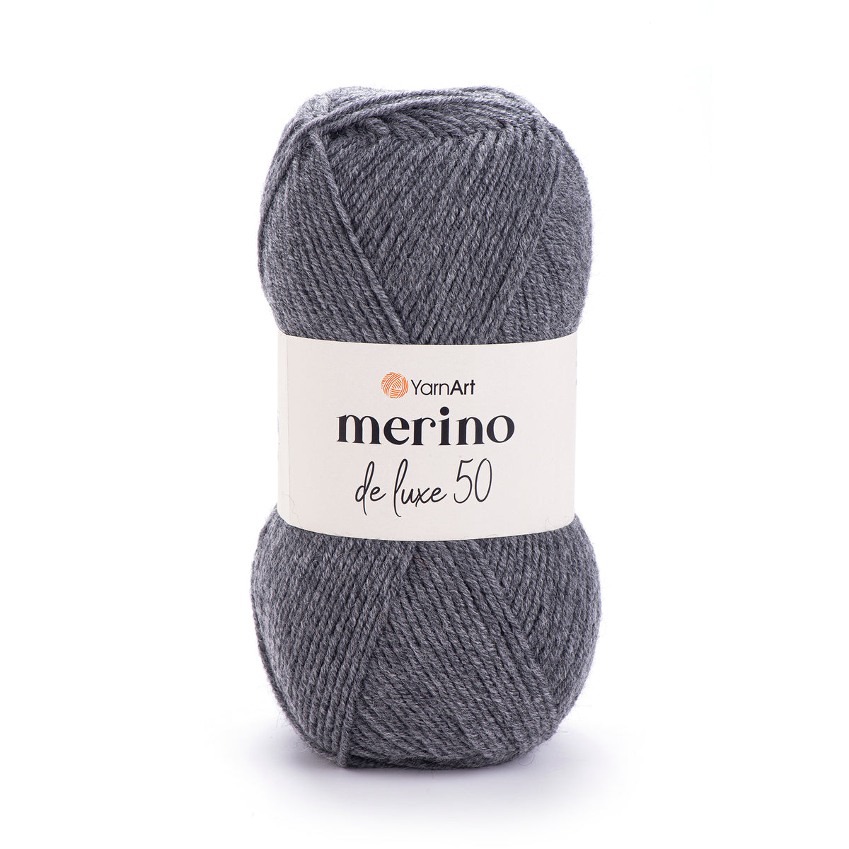 YarnArt Merino DeLuxe 50 179 Kolgrå – ull- och akrylgarn