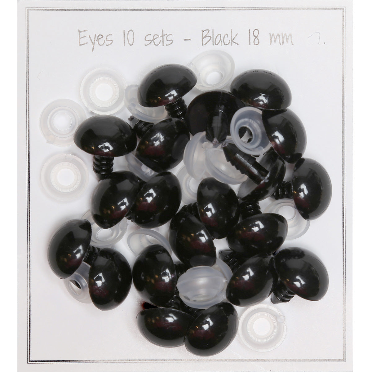 Black Safety Eyes – 18 mm