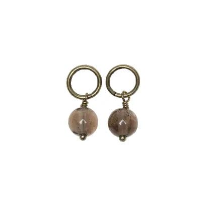 Stitch Marker Ring – Smoky Quartz (Set of 2)
