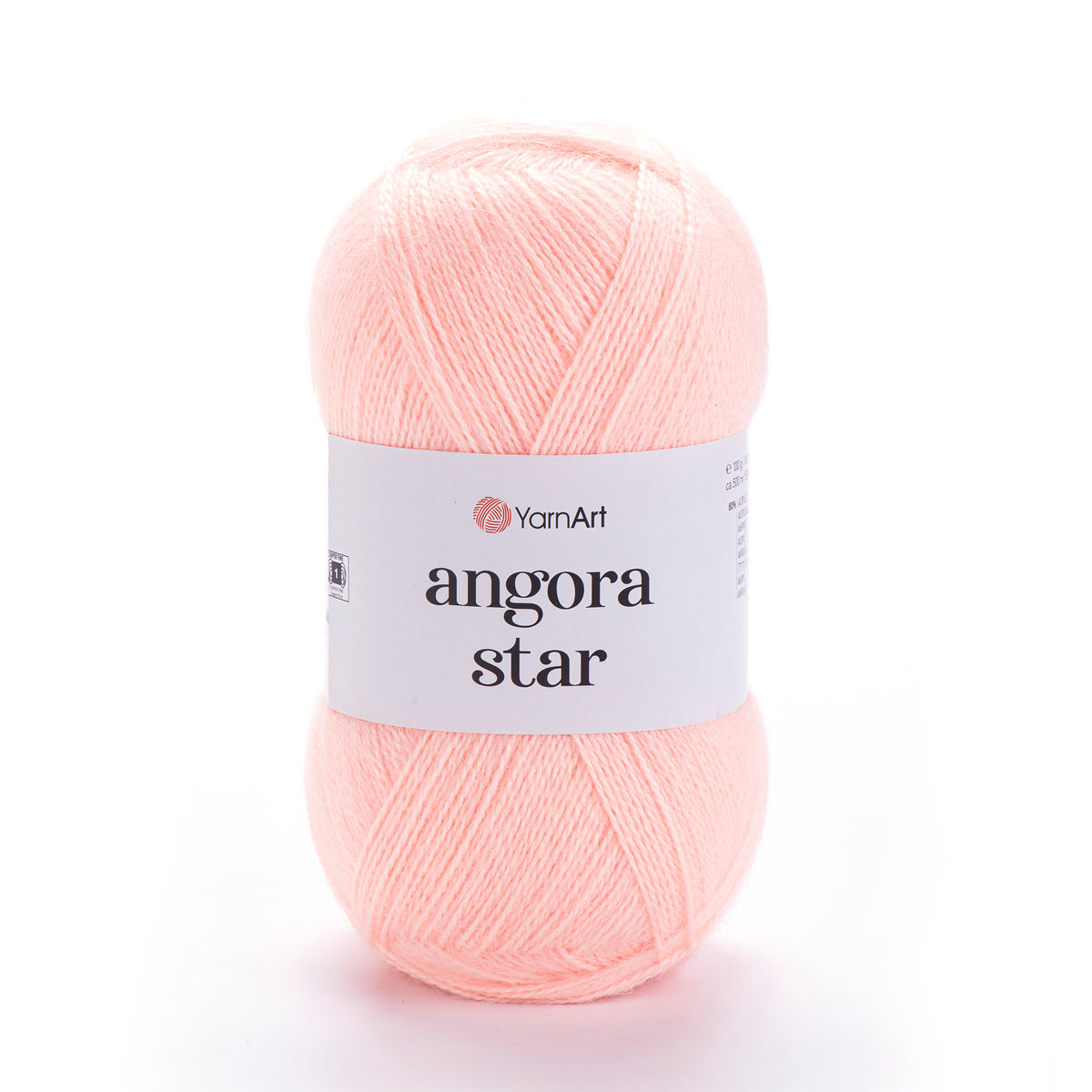 YarnArt Angora Star 204 Пудрово-розовый – пушистая пряжа из акрила с шерстью