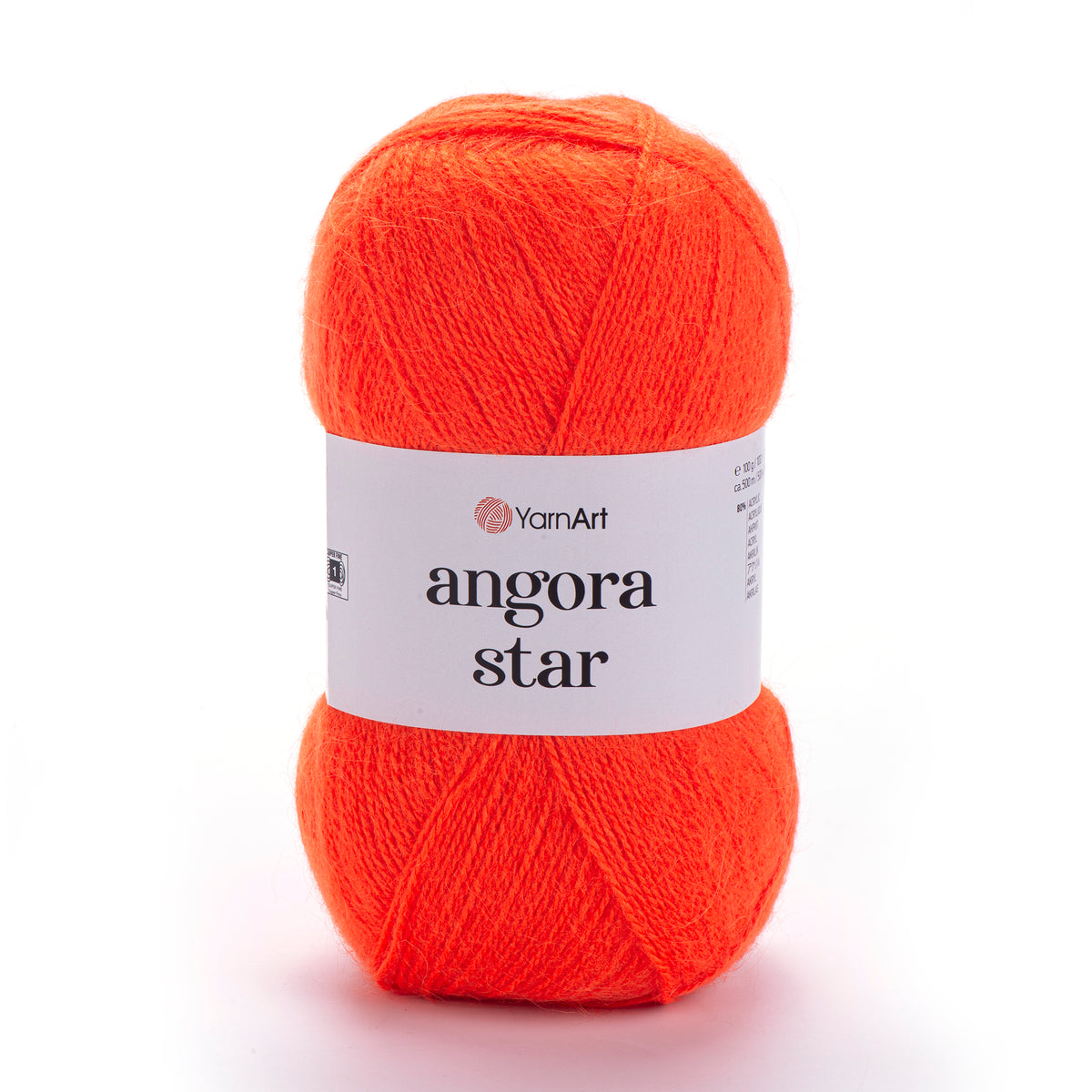 YarnArt Angora Star 206 Алый – пушистая пряжа из акрила с шерстью