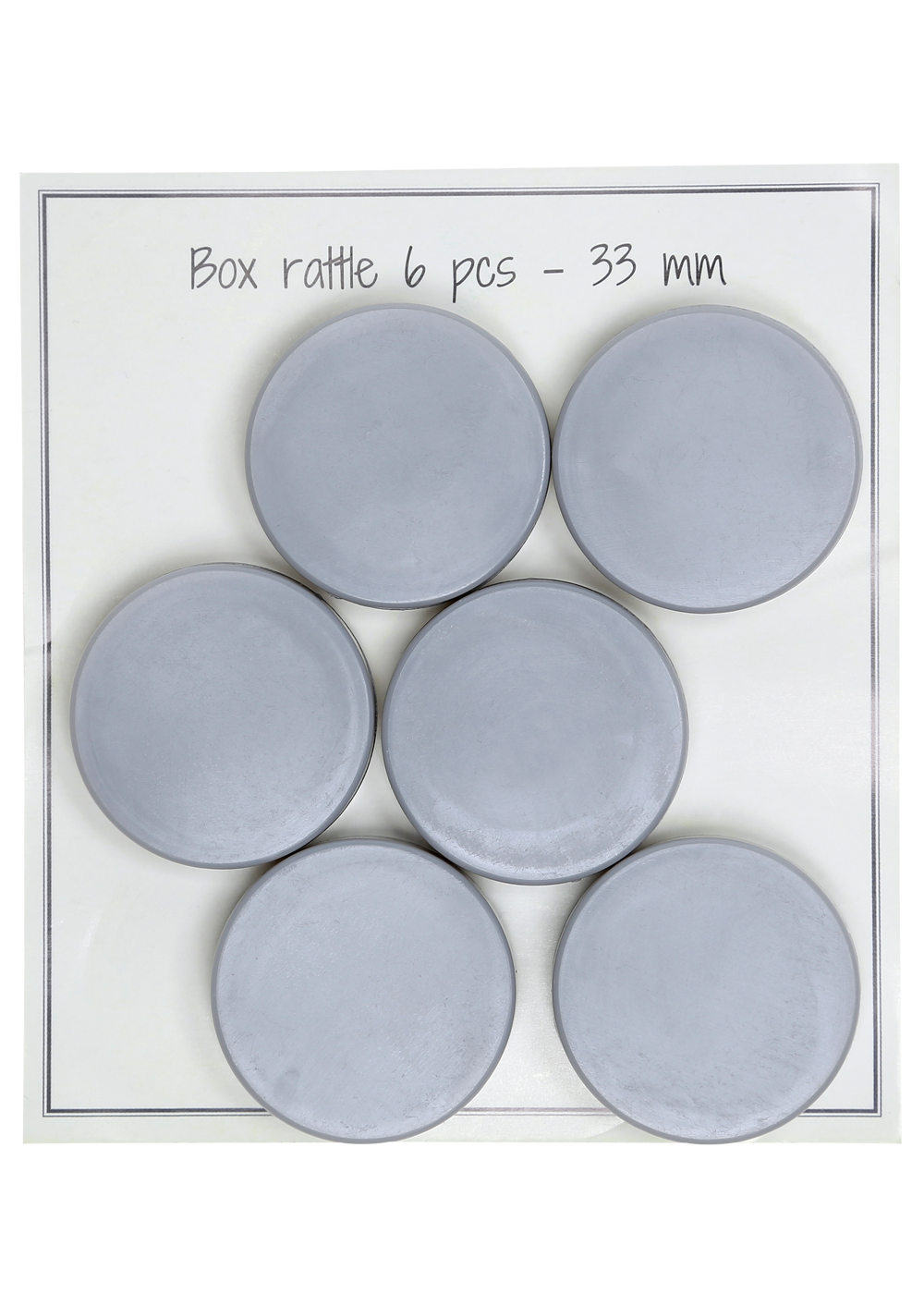 Sonaglio piatto 33 mm – 6 pz (inserti sonori removibili)