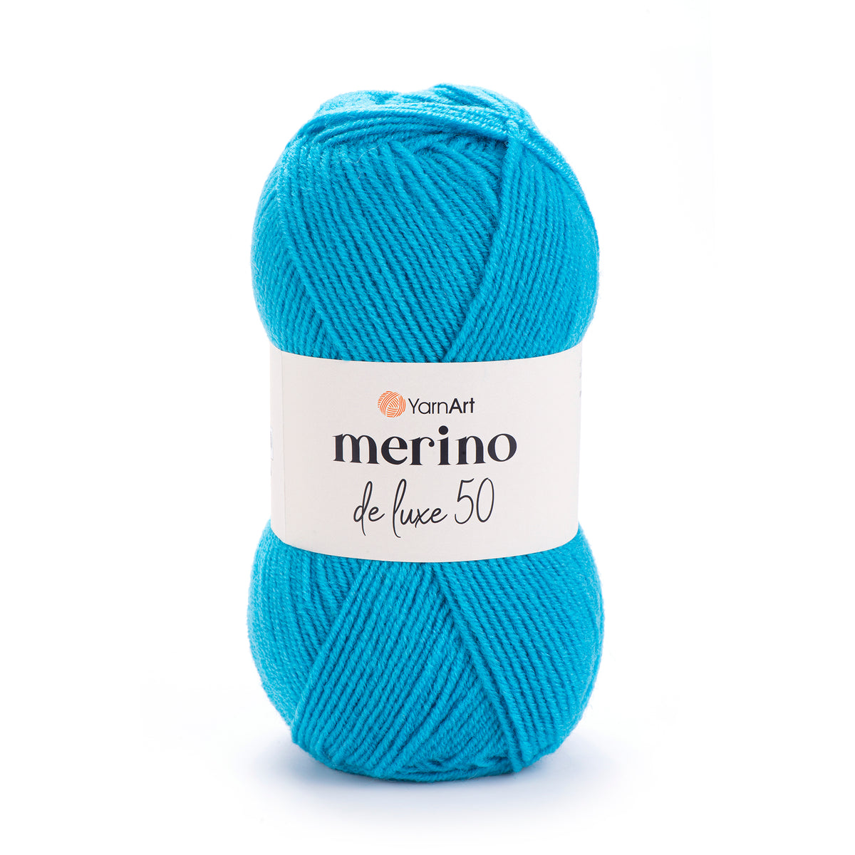 YarnArt Merino DeLuxe 50 235 Azurblå – ull- och akrylgarn