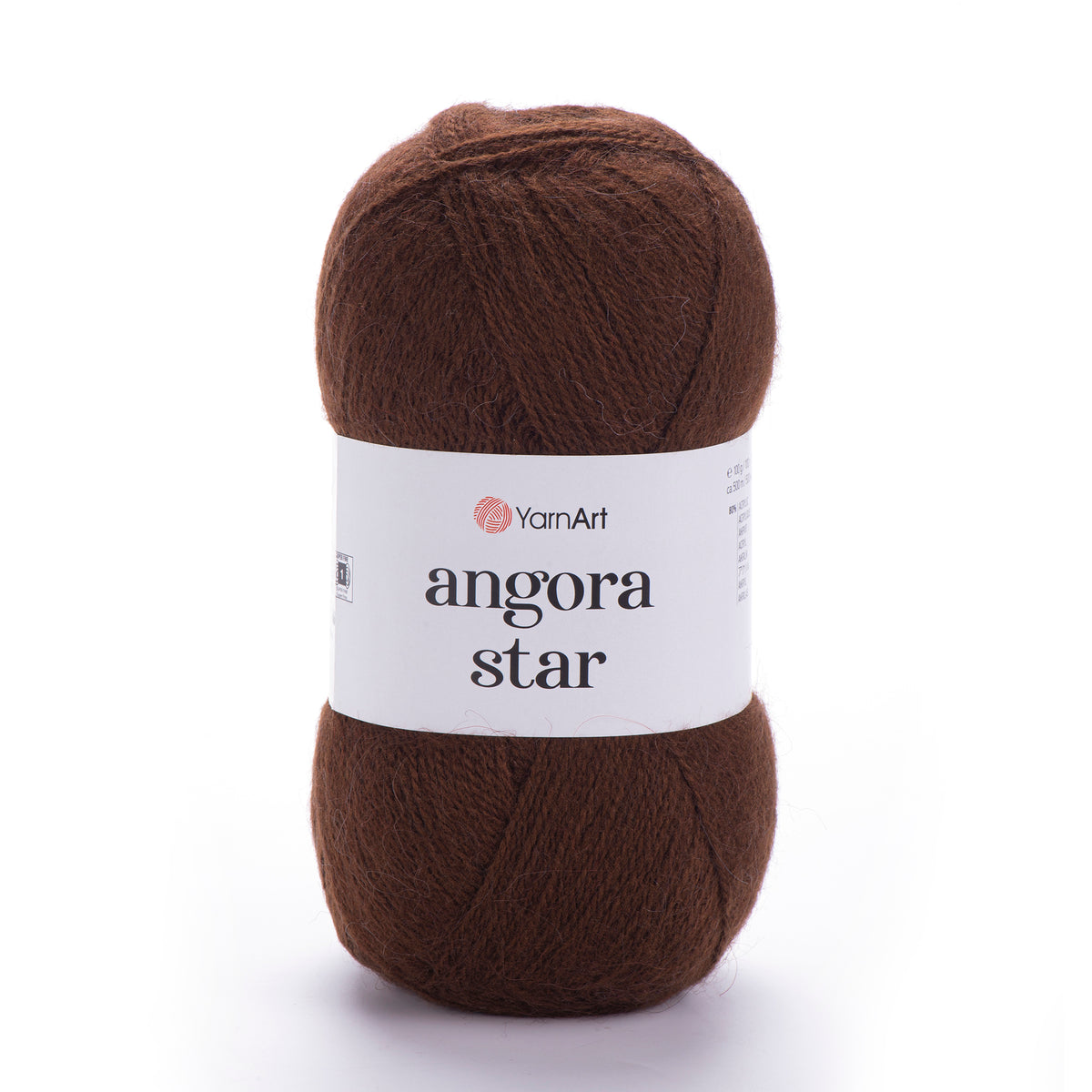YarnArt Angora Star 3067 Тёмно-коричневый – пушистая пряжа из акрила с шерстью