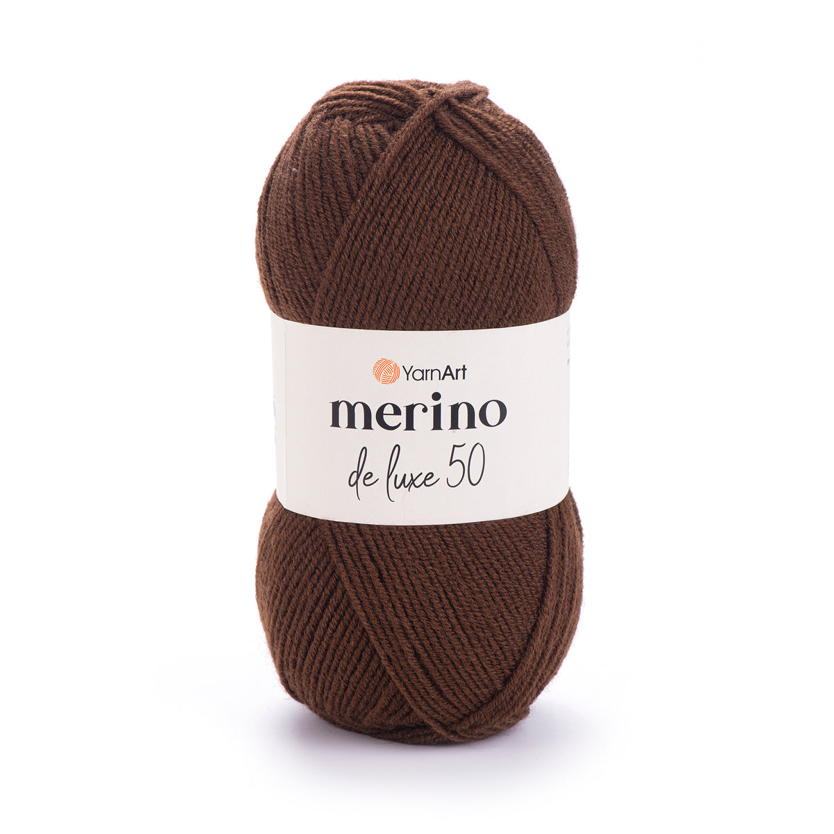 YarnArt Merino DeLuxe 50 3067 Mörkbrun – ull- och akrylgarn