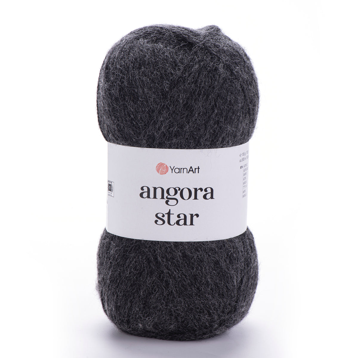 YarnArt Angora Star 359 Антрацитовый – пушистая пряжа из акрила с шерстью