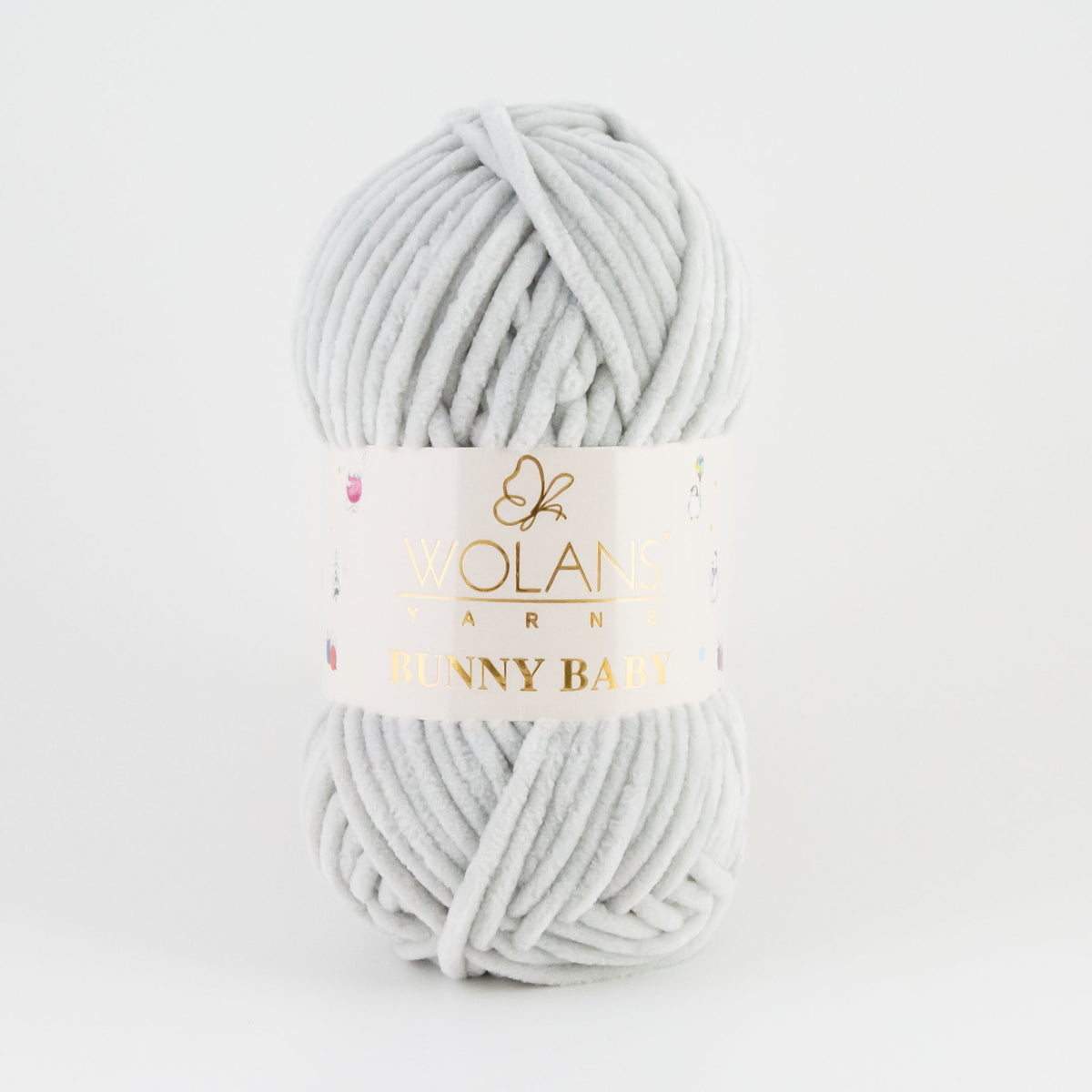 Wolans Bunny Baby 100-36 Pelēka – šenila dzija