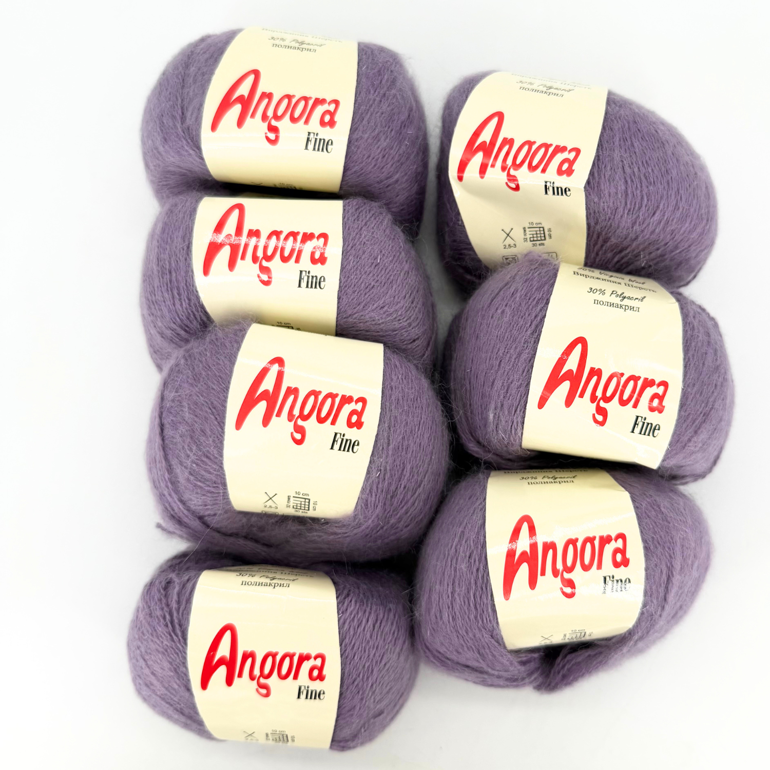 Set Angora Fine – Viola (7 gomitoli)