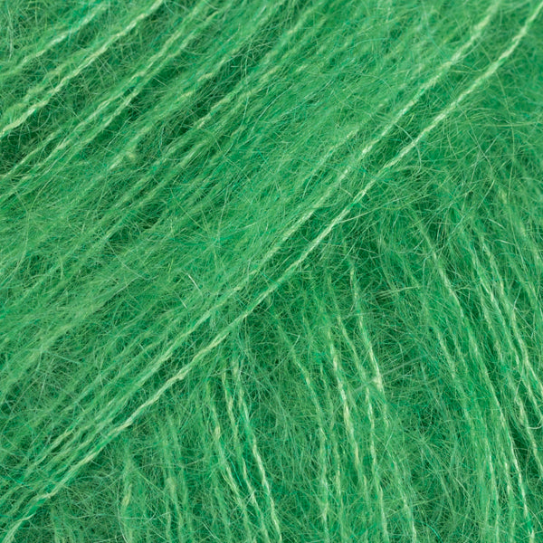 DROPS Kid-Silk 48 Papegojgrön – mohair- och silkesgarn