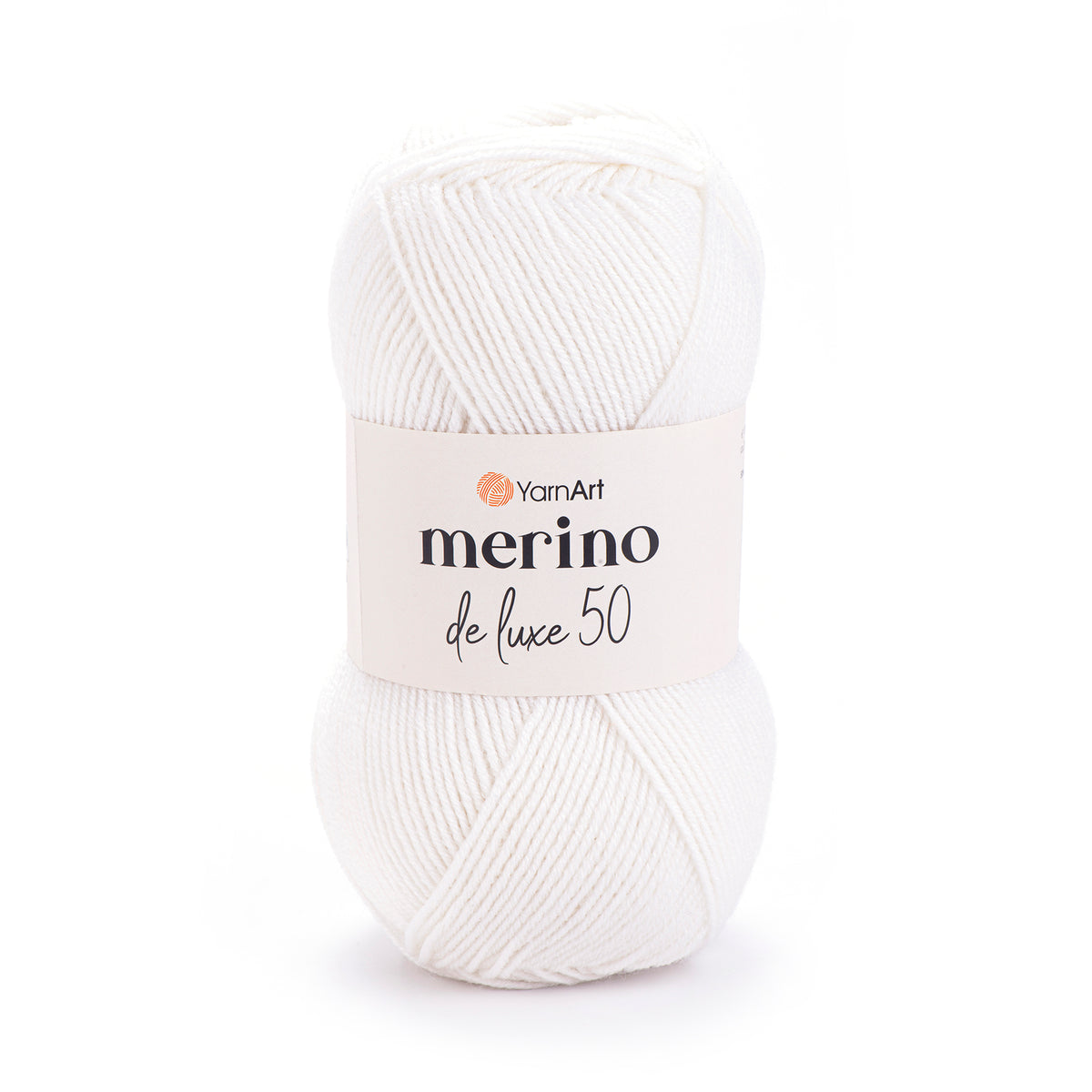 YarnArt Merino DeLuxe 50 501 Benvit – ull- och akrylgarn