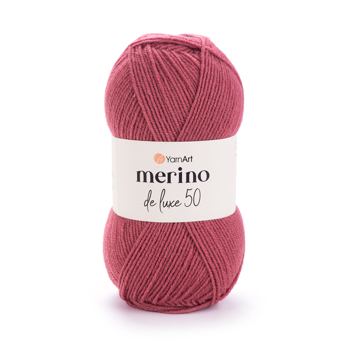 YarnArt Merino DeLuxe 50 570 Mörkrosa – ull- och akrylgarn