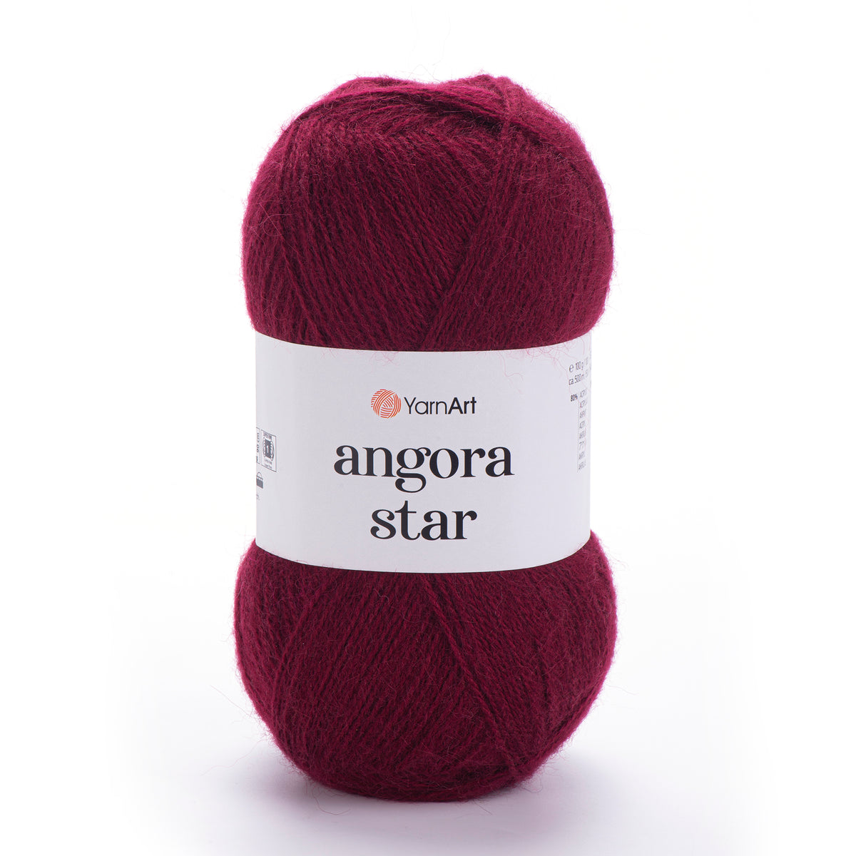 YarnArt Angora Star 577 Тёмно-бордовый – пушистая пряжа из акрила с шерстью