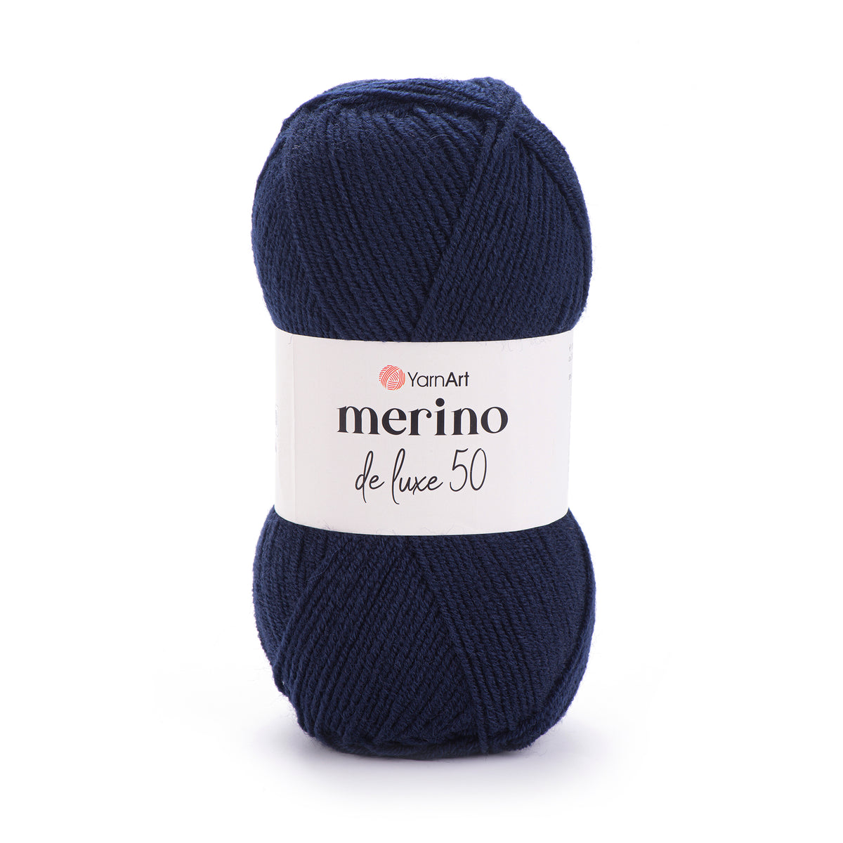 YarnArt Merino DeLuxe 50 583 Mörk marinblå – ull- och akrylgarn