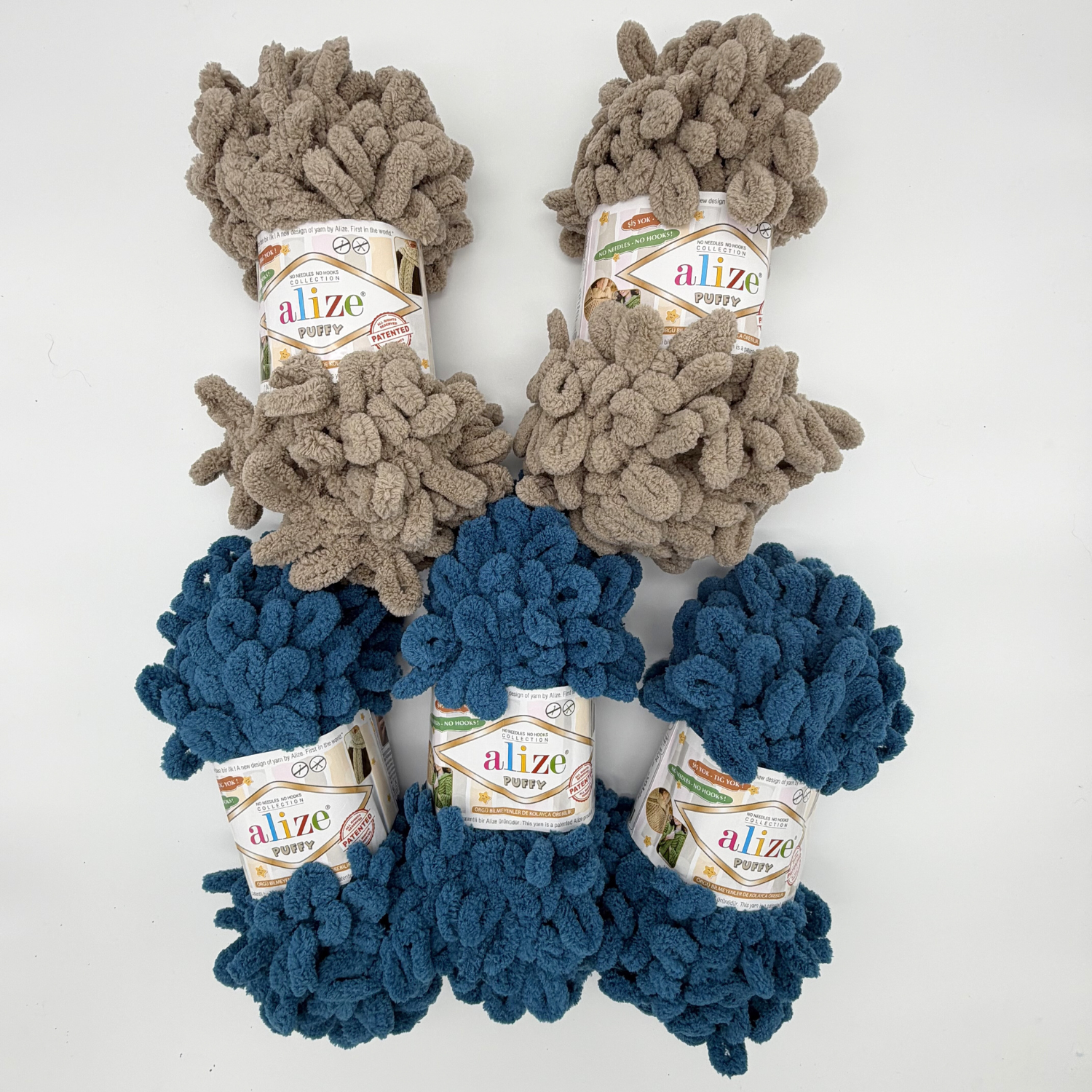 Set di 5 gomitoli Alize Puffy