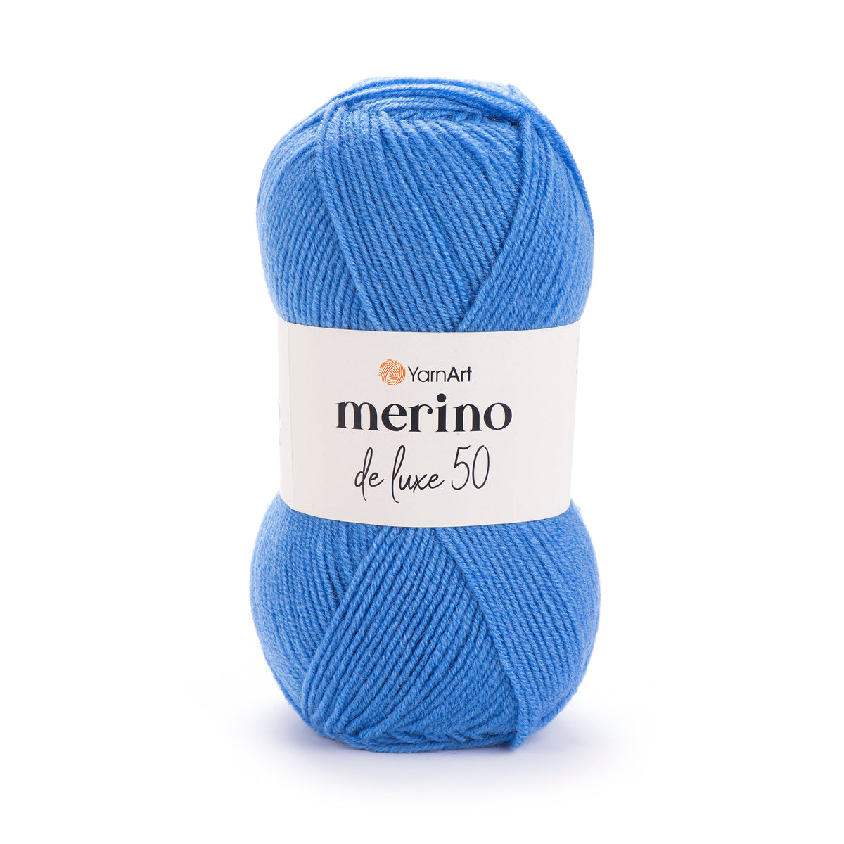 YarnArt Merino DeLuxe 50 600 Blå – ull- och akrylgarn