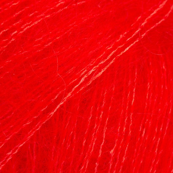 DROPS Kid-Silk 61 Knallröd – mohair- och silkesgarn