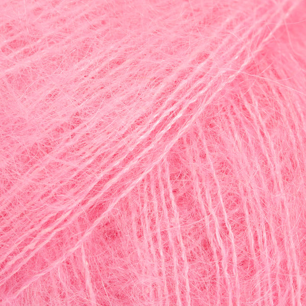 DROPS Kid-Silk 62 Jordgubbsglass – mohair- och silkesgarn