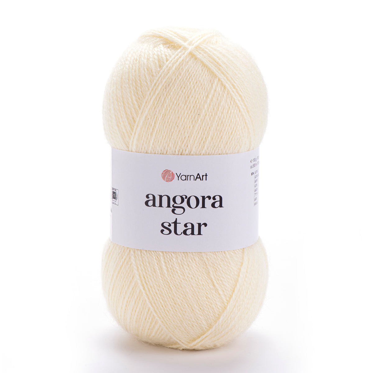 YarnArt Angora Star 7003 Слоновая кость – пушистая пряжа из акрила с шерстью