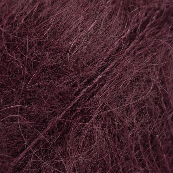 DROPS Kid-Silk 71 Mörk druvlila – mohair- och silkesgarn