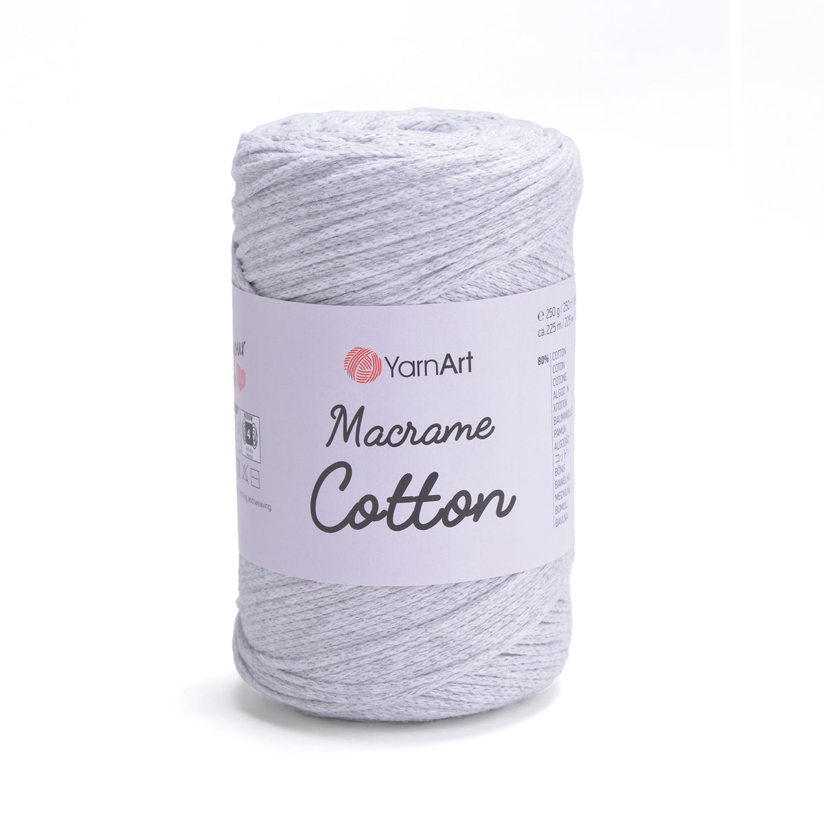 YarnArt Macrame Cotton 756 Пудрово-голубой – плетёный шнур для макраме