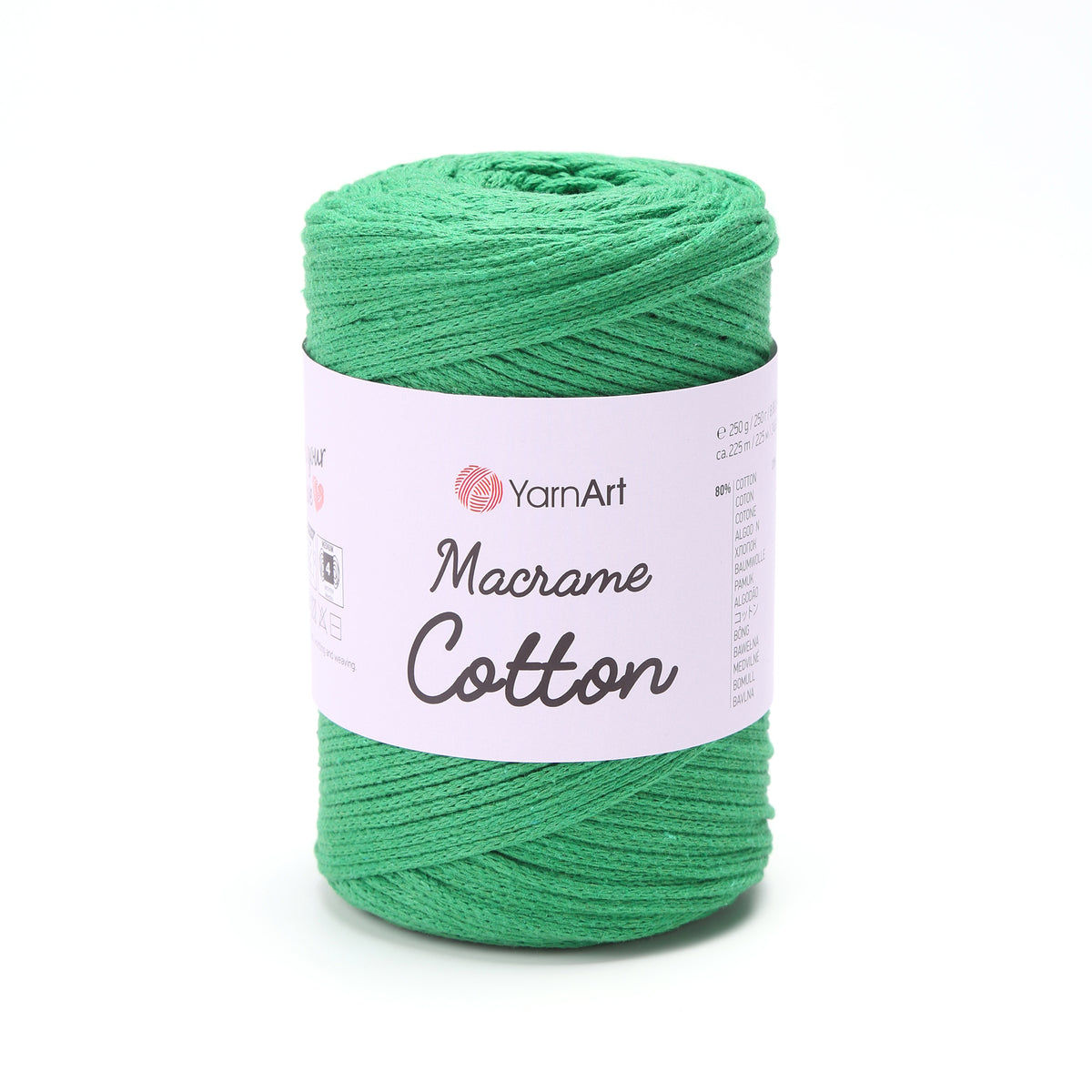 YarnArt Macrame Cotton 759 Светло-зелёный – плетёный шнур для макраме