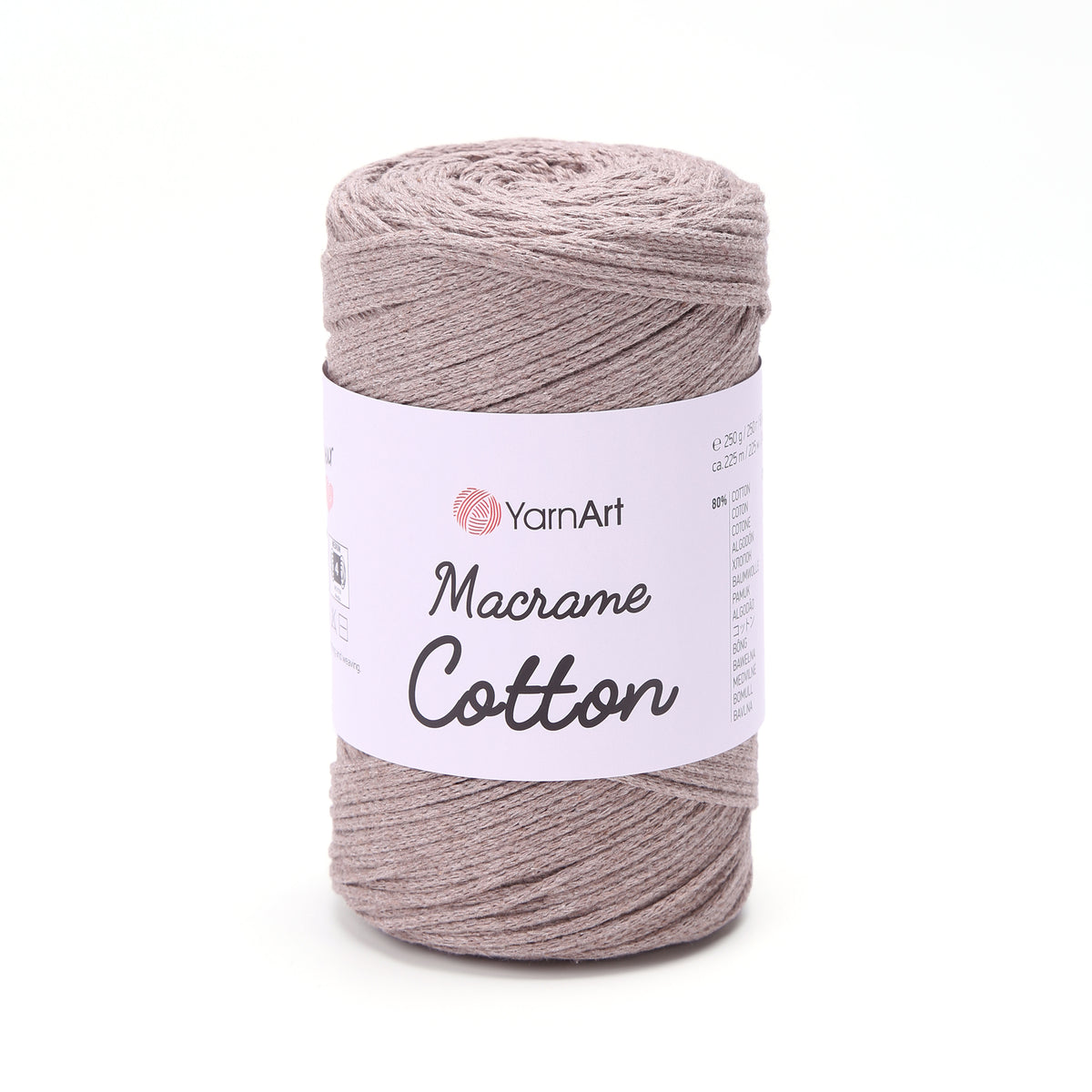 YarnArt Macrame Cotton 768 Норковый – плетёный шнур для макраме