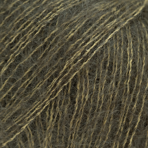 DROPS Kid-Silk 77 Mörk skogsgrön – mohair- och silkesgarn