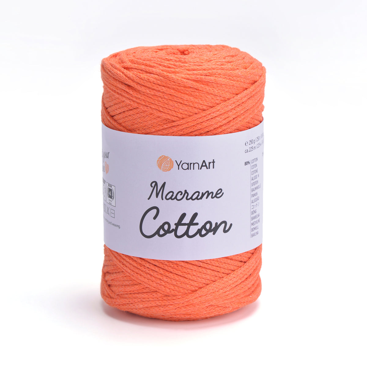 YarnArt Macrame Cotton 770 Коралловый – плетёный шнур для макраме
