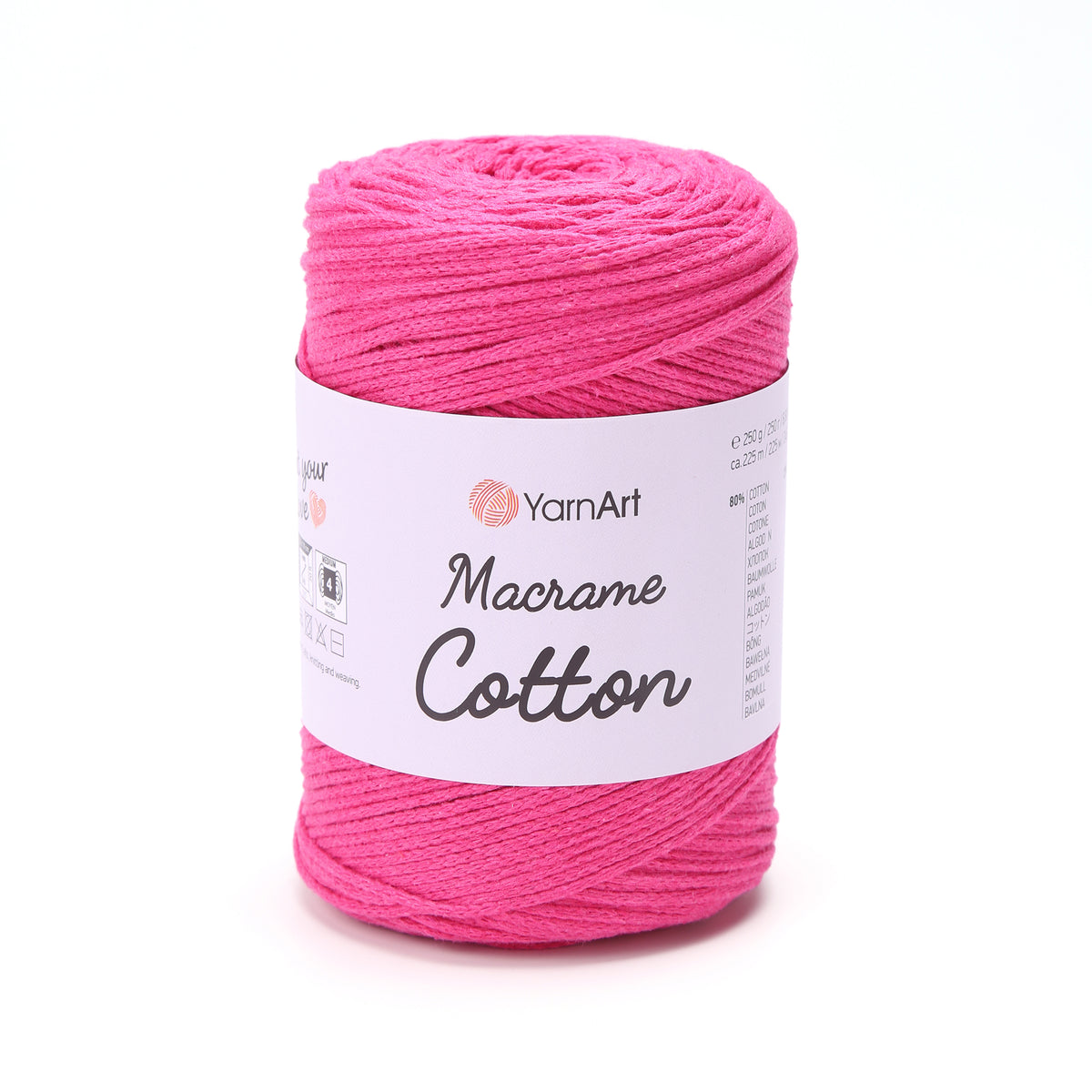 YarnArt Macrame Cotton 771 Арбузный – плетёный шнур для макраме