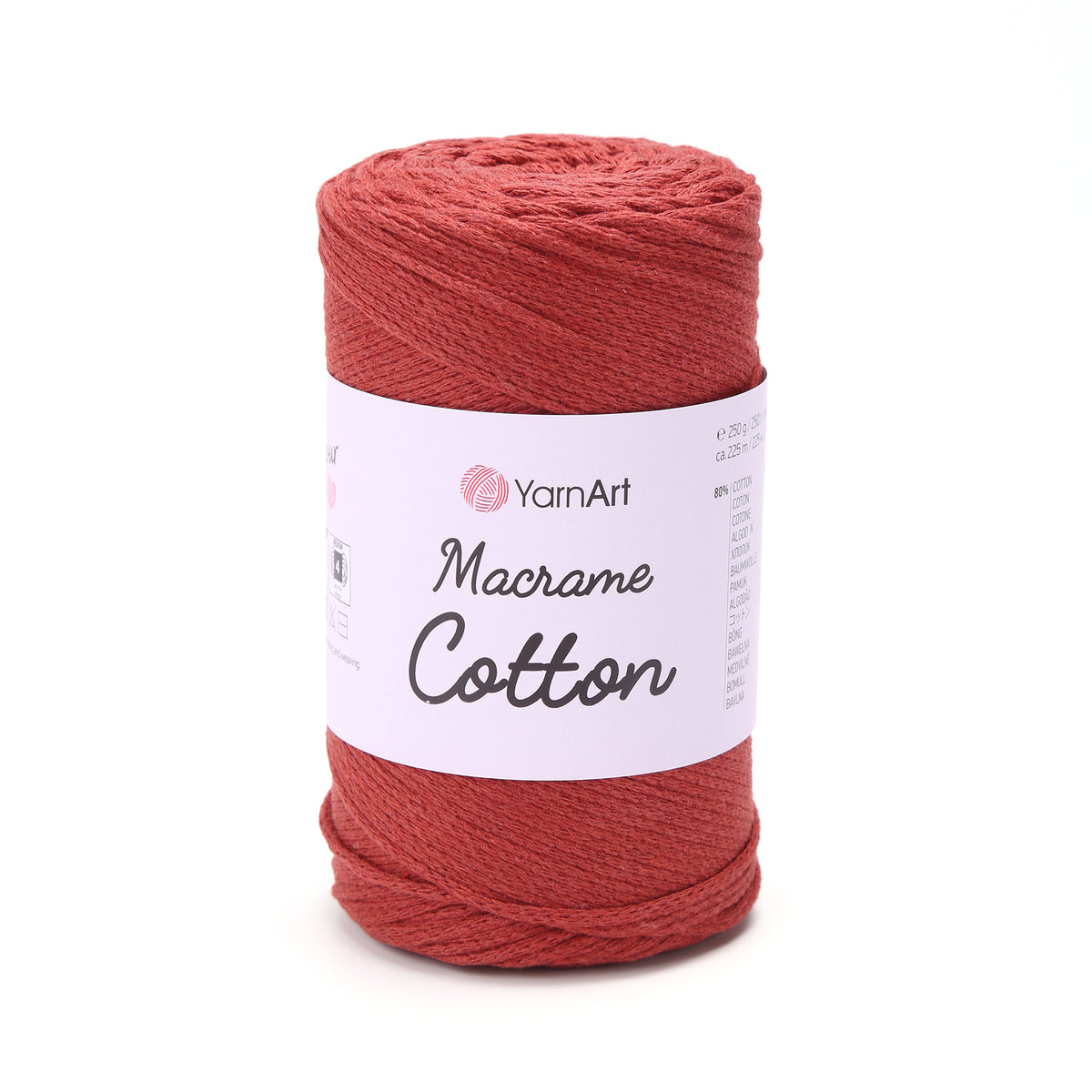 YarnArt Macrame Cotton 785 Кирпичный – плетёный шнур для макраме