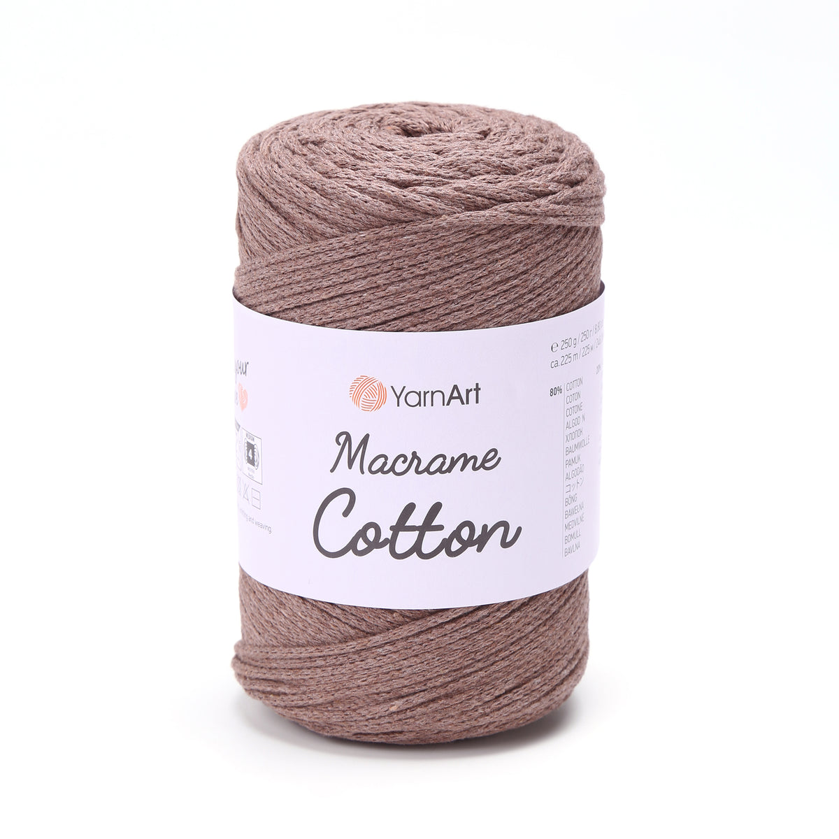 YarnArt Macrame Cotton 791 Мокко – плетёный шнур для макраме