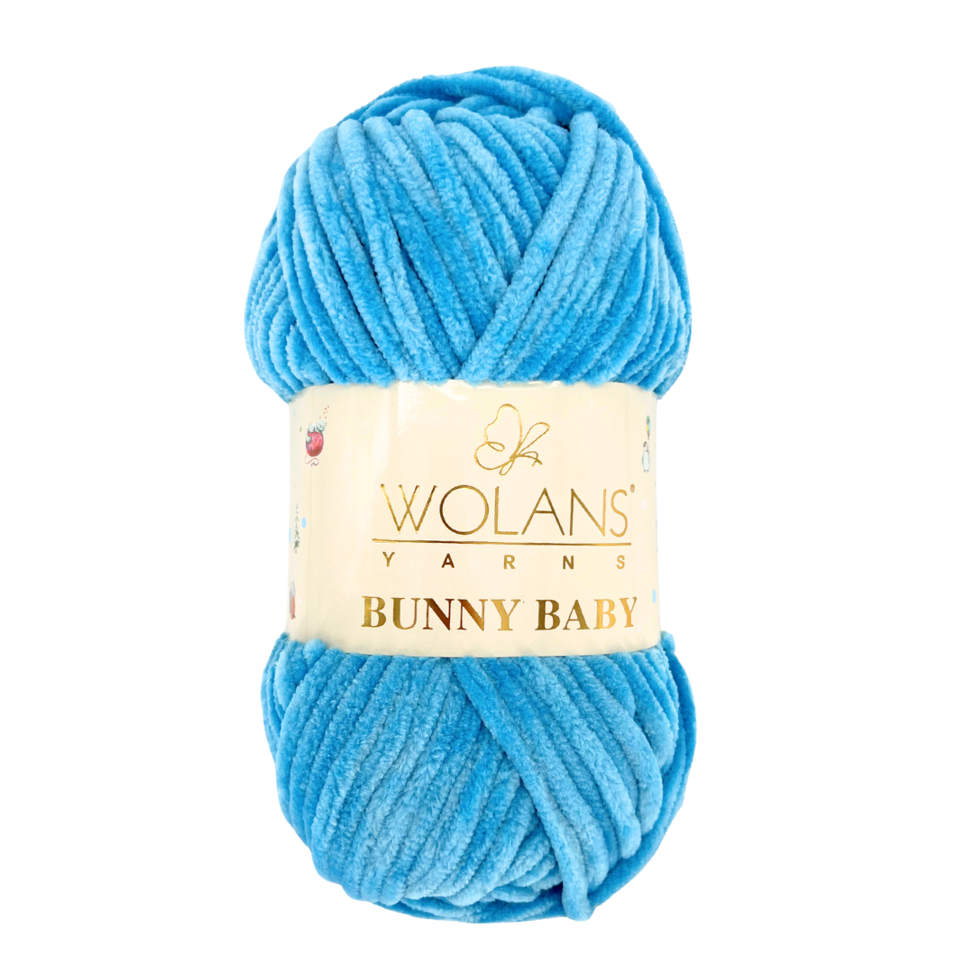 Wolans Bunny Baby 100-82 Azūra – šenila dzija
