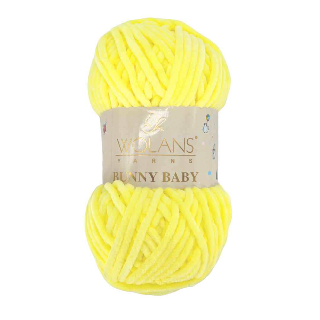 Wolans Bunny Baby 100-84 Citronu – šenila dzija