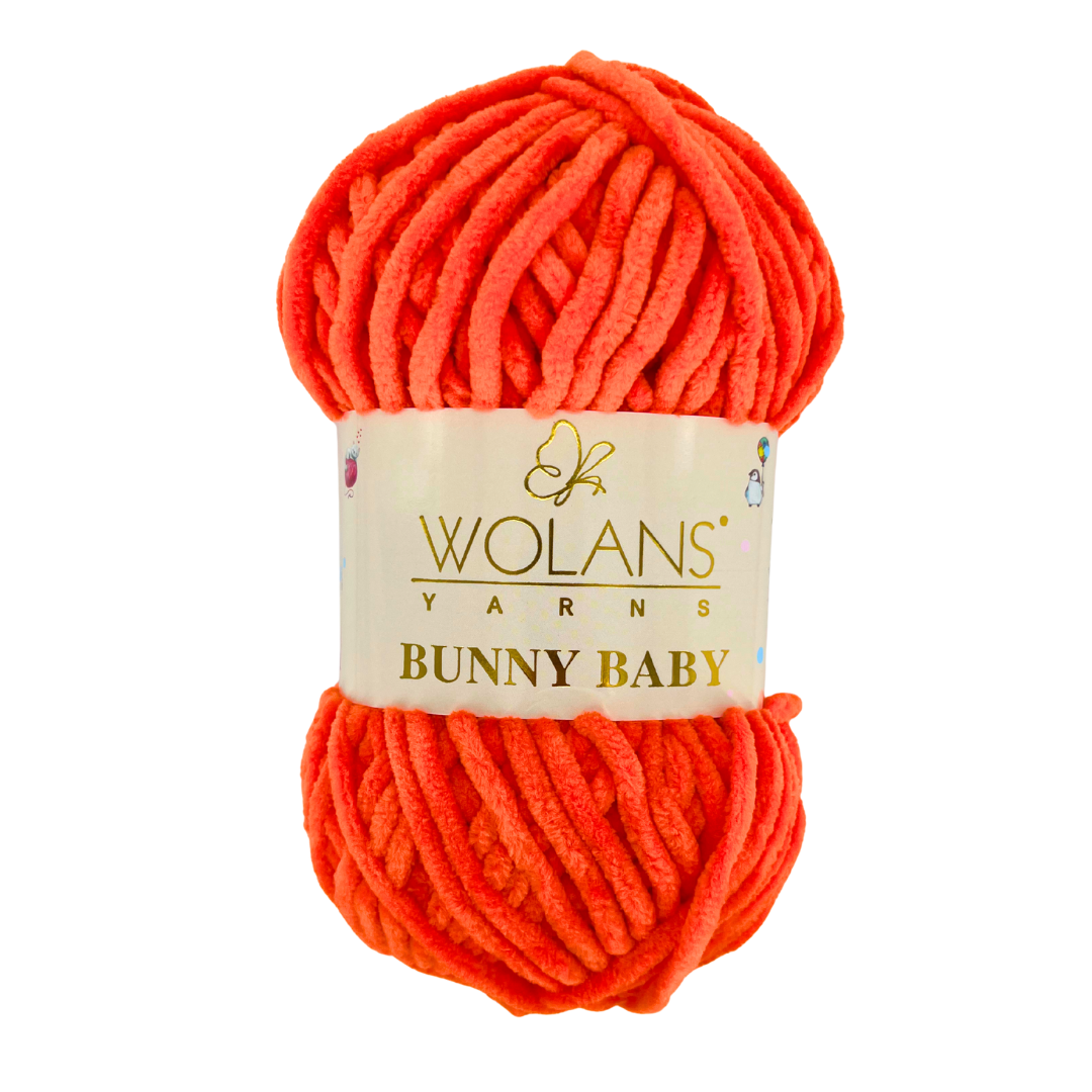 Wolans Bunny Baby 100-89 Spilgti sarkana – šenila dzija