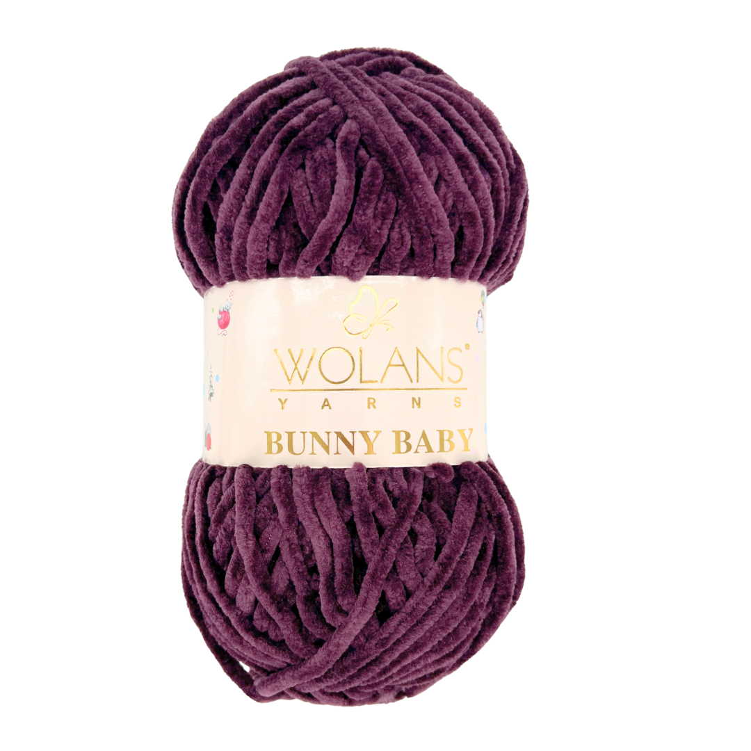 Wolans Bunny Baby 100-93 Baklažāna – šenila dzija
