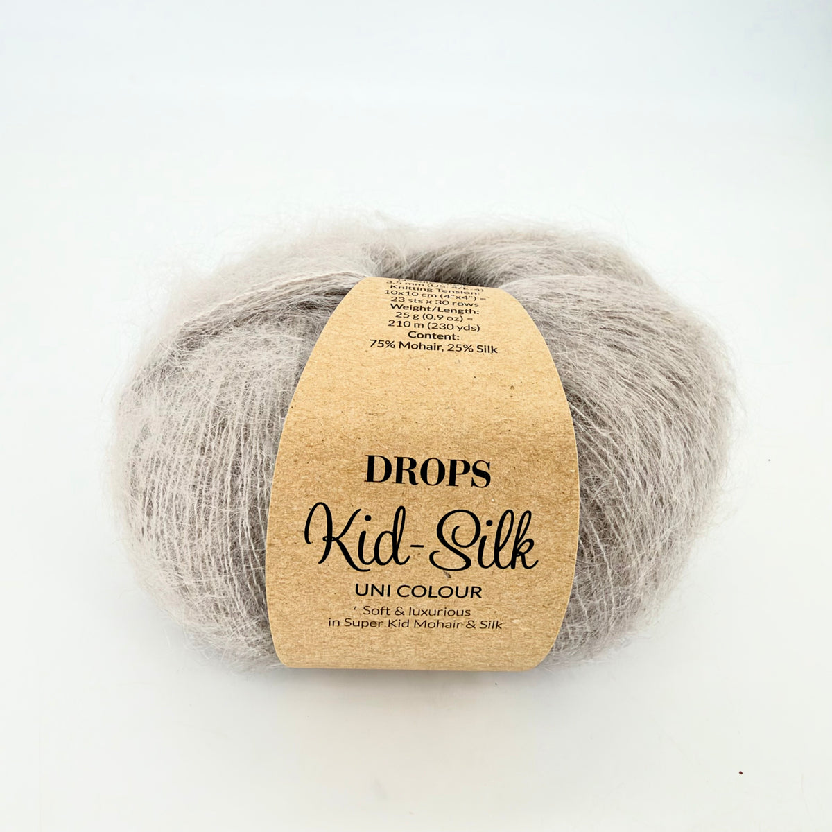 DROPS Kid-Silk 20 Ljusbeige – mohair- och silkesgarn