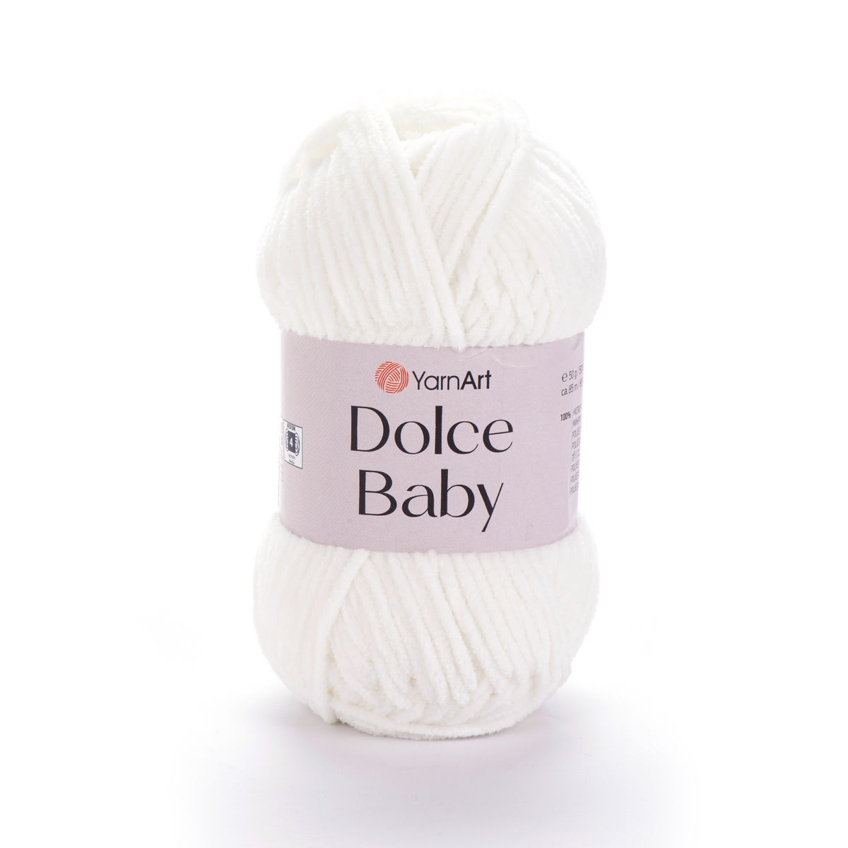 YarnArt Dolce Baby 745 Молочно-белый – тонкая шенилл-пряжа