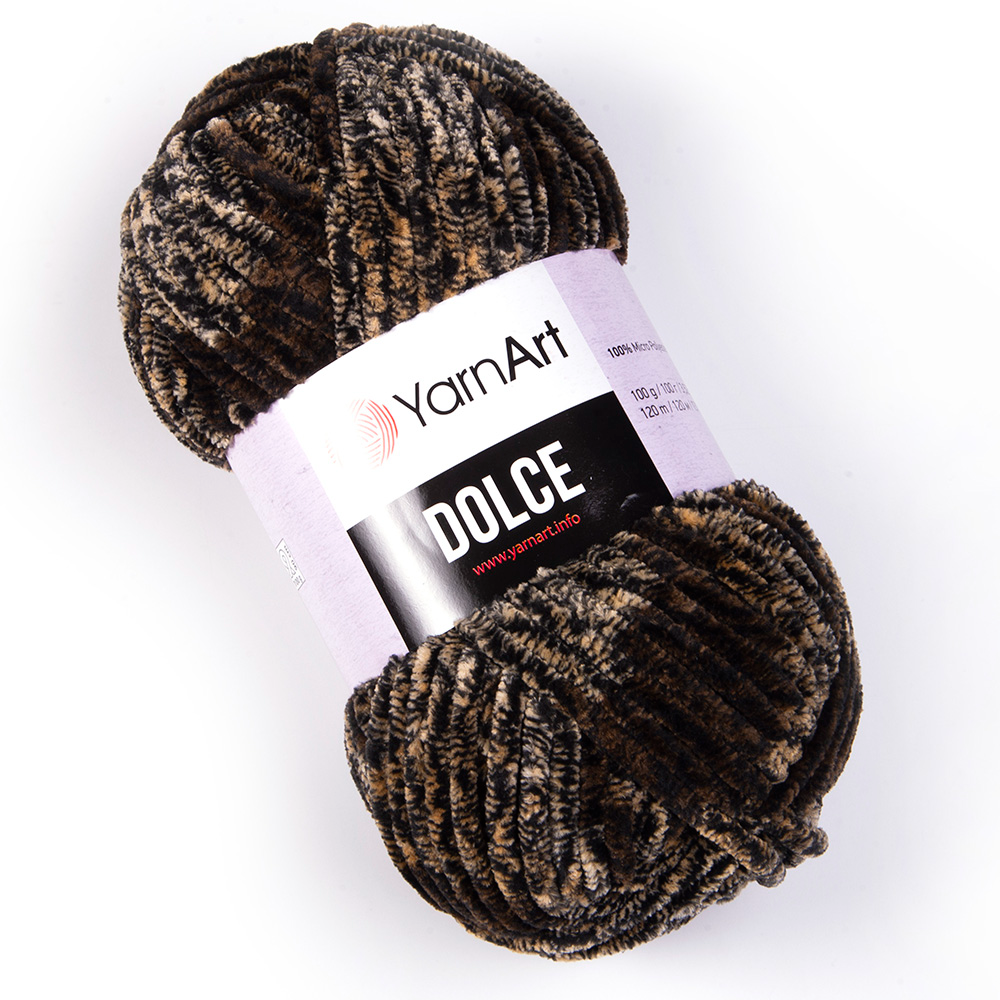 YarnArt Dolce 807 Bark – plush chenille yarn