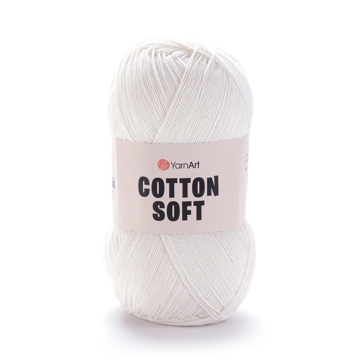 YarnArt Cotton Soft 01 Šviesiai pilka – ploni medvilnės ir akrilo siūlai