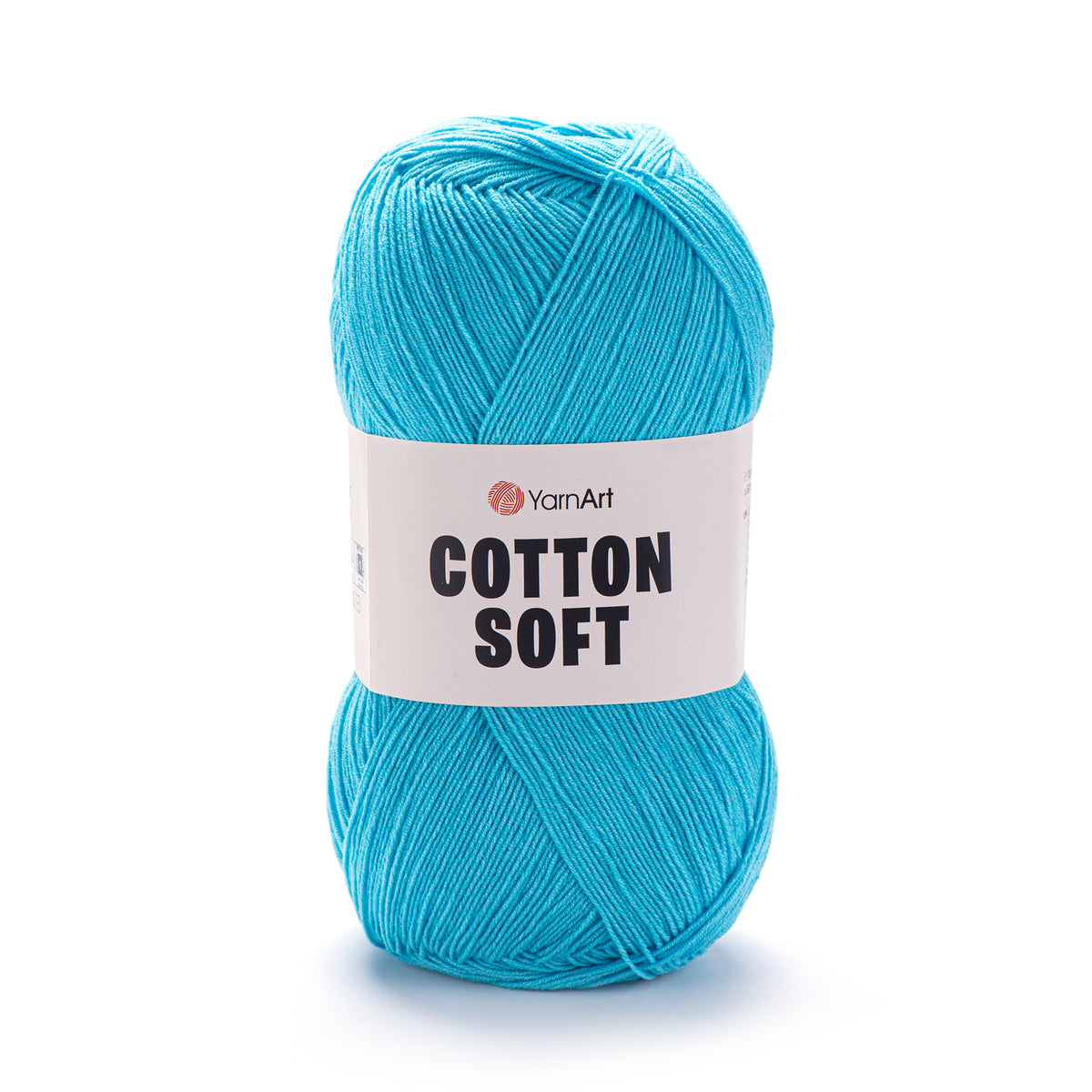 YarnArt Cotton Soft 33 Žydra – ploni medvilnės ir akrilo siūlai