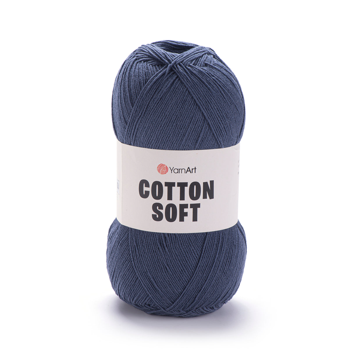 YarnArt Cotton Soft 45 Tamsiai mėlyna – ploni medvilnės ir akrilo siūlai