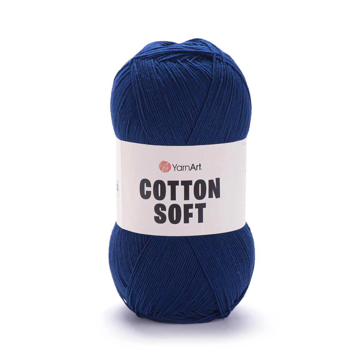 YarnArt Cotton Soft 54 Tamsiai mėlyna – ploni medvilnės ir akrilo siūlai