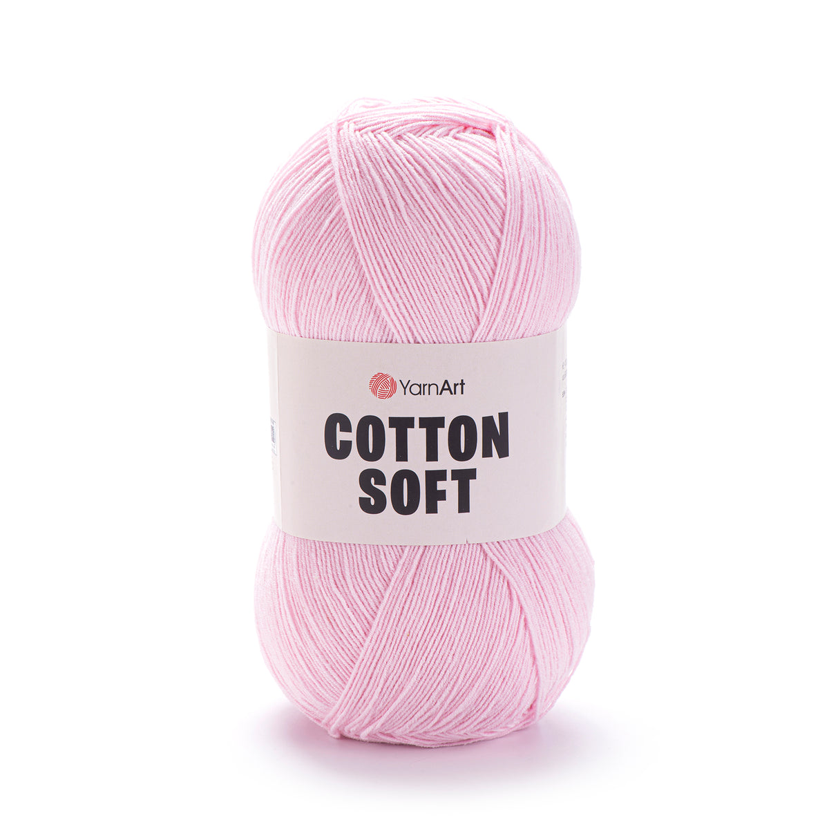 YarnArt Cotton Soft 74 Šviesiai rožinė – ploni medvilnės ir akrilo siūlai