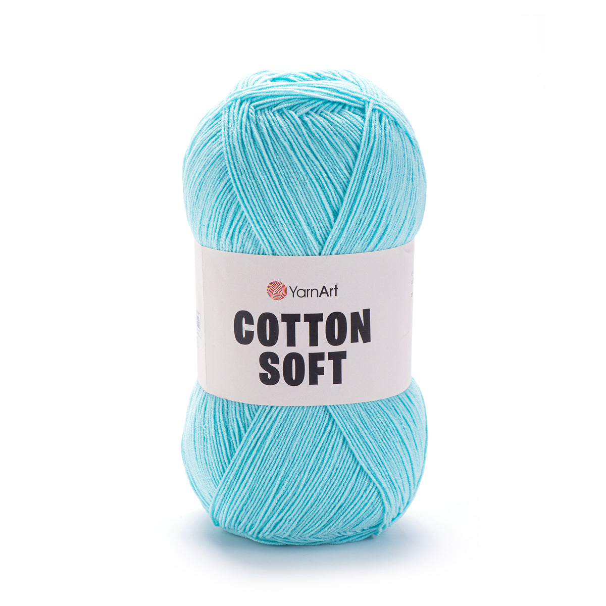 YarnArt Cotton Soft 76 Žalsvai žydra – ploni medvilnės ir akrilo siūlai